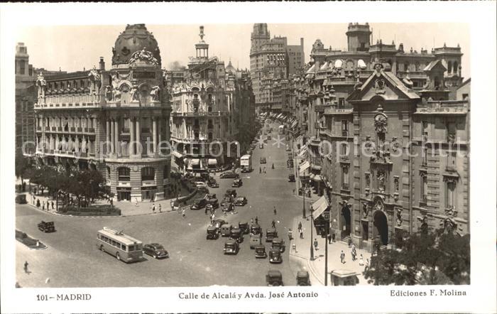 Madrid Spain calle de Alcala y Avda Jose Antonio