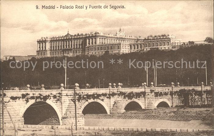 Madrid Spain Palacio Real Puente de Segovia