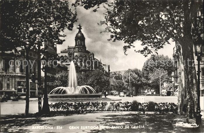 Barcelona Cataluna Gran Surtidor paseo de gracia Brunnen
