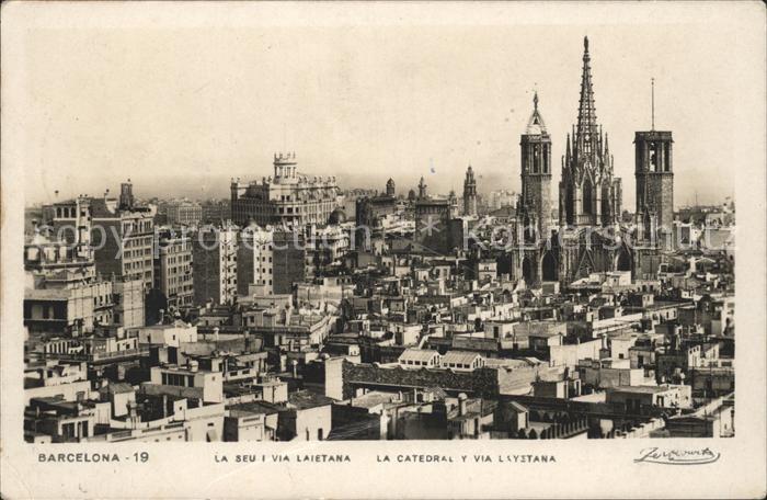 Barcelona Cataluna La Catedral Via Laystana