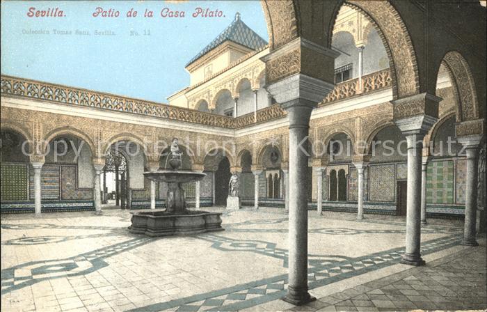 Sevilla Andalucia Patio de la casa Pilato