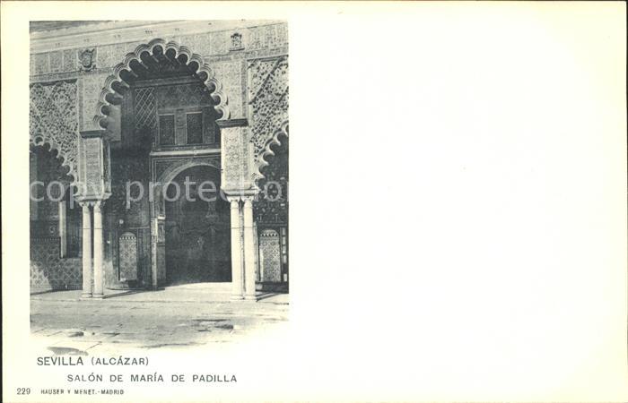Verlag Hauser Y Menet Nr. 229 Sevilla Alcazar Salon de Maria de Padilla
