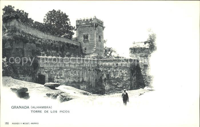 Verlag Hauser Y Menet Nr. 168 Granada Alhambra Torre de Los Picos