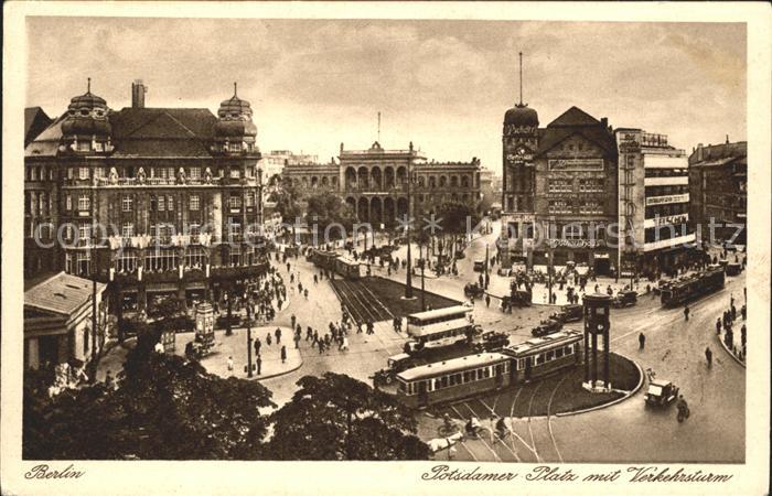 Strassenbahn Berlin Potsdamer Platz Verkehrsturm