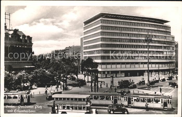 Strassenbahn Berlin Potsdamer Platz Columbushaus