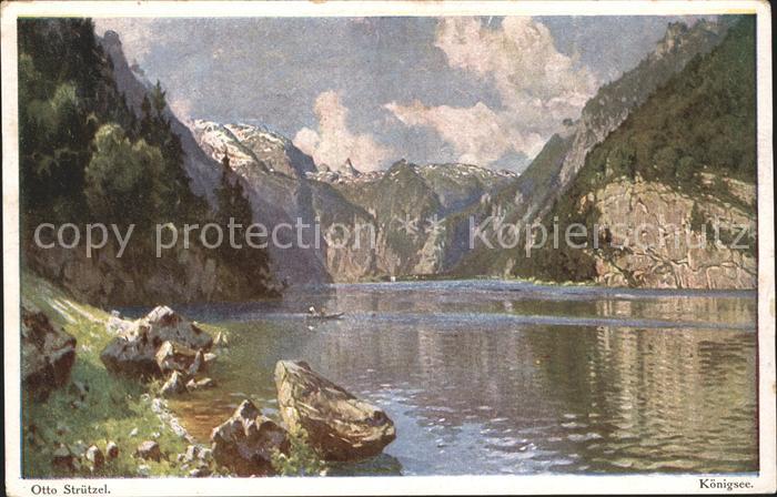 Kuenstlerkarte Otto Struetzel Koenigsee Nr. 801