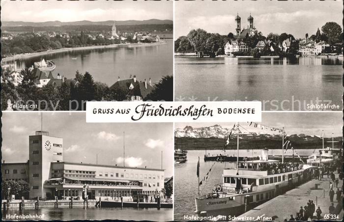 Dampfer Binnenschifffahrt Friedrichshafen Bodensee Hafenbahnhof S