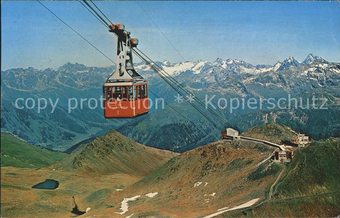 Seilbahn Parsenn-Weissfluhgipfel Weissfluhjoch Silvrettagruppe Piz Linard