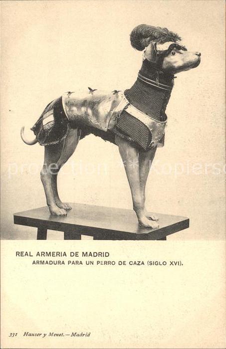Verlag Hauser Y Menet Nr. 331 Reak Armeria de Madrid Armadura Para un Perro de C