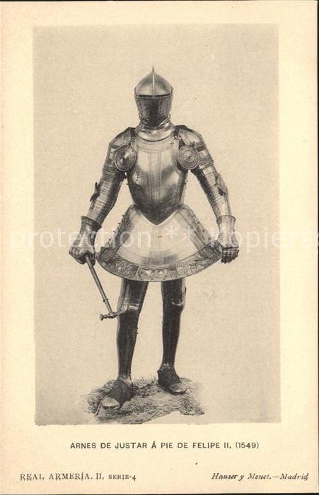 Rittertum Mittelalter Arnes de Justar a Pie de Felipe II. Hauser y Menet Verlag