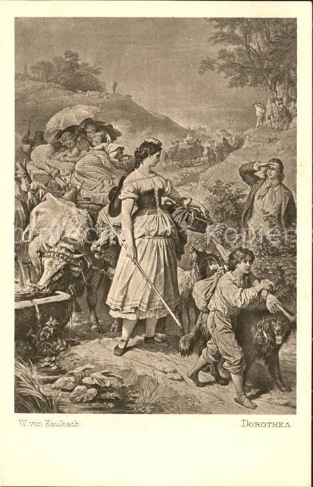 Verlag Ackermann Kuenstlerpostkarte Nr. 1183 Wilhelm von Kaulbach Dorothea