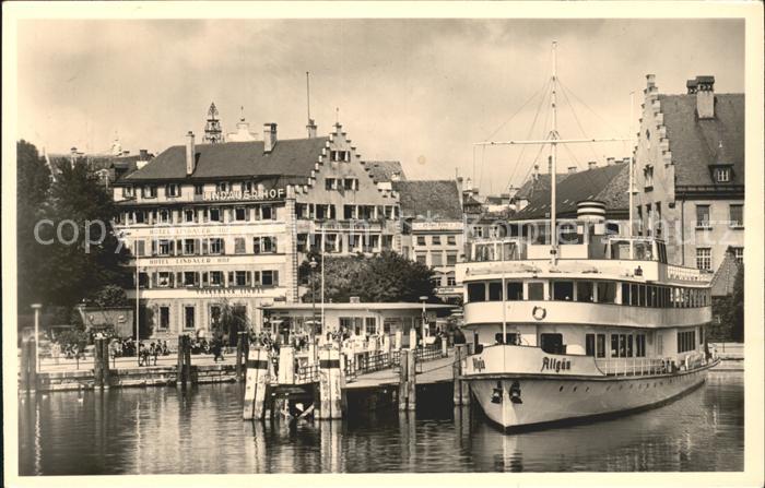 Dampfer Binnenschifffahrt Allgaeu Hotel Lindauer Hof Lindau im Bodensee