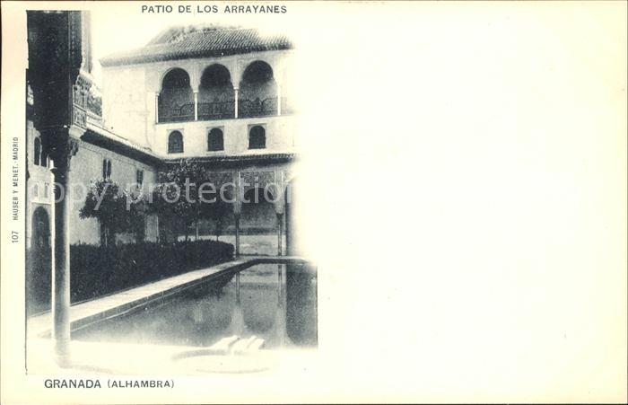 Verlag Hauser Y Menet Nr. 107 Granada Alhambra Patio de Los Arrayanes
