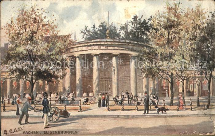 Verlag Tucks Oilette Nr. 178 E Aachen Elisenbrunnen Charles E. Flower
