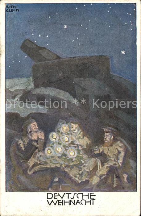 Kriegsweihnacht Kuenstlerkarte Richard Klein Bayerische Kriegsinvaliden-Fuersorg