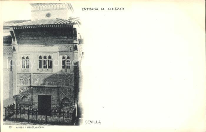 Verlag Hauser Y Menet Nr. 101 Sevilla Entrada al Alcazar