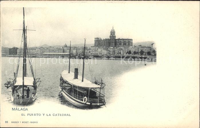 Verlag Hauser Y Menet Nr. 66 Malaga el Puerto y la Catedral