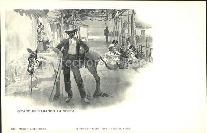 Verlag Hauser Y Menet Nr. 438 Gitano preparando la Venta Esel