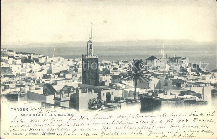 Verlag Hauser Y Menet Nr. 609 Tanger Mezquita de Los Isaguees