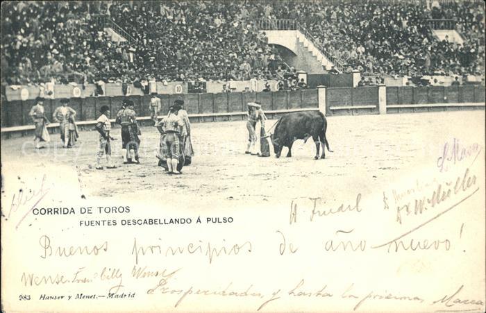 Verlag Hauser Y Menet Nr. 983 Corrida de Toros Fuentes descabellando a Pulso