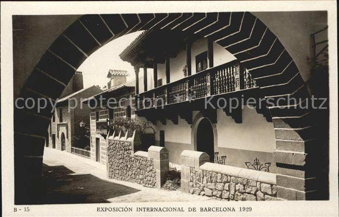 Expositions Exposicion Internacional de Barcelona 1929 Pueblo Espanol Calle de C