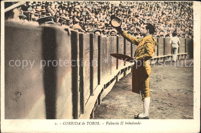 Stierkampf Corrida de Toros Valencia II brindando Matador