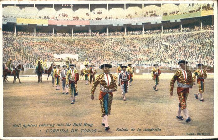 Stierkampf Corrida de Toros Salida de la cuadrilla