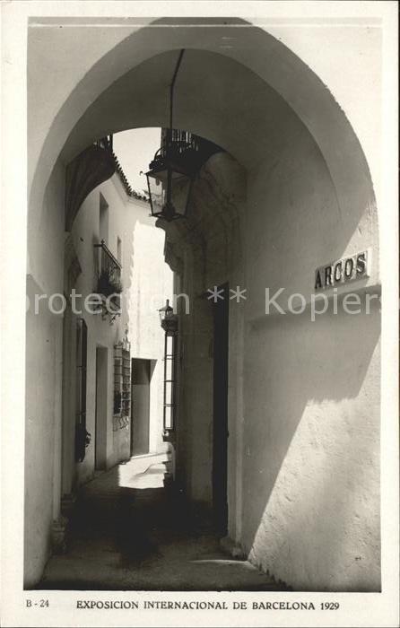 Expositions Exposicion Internacional de Barcelona 1929 Pueblo Espanol Calle de A