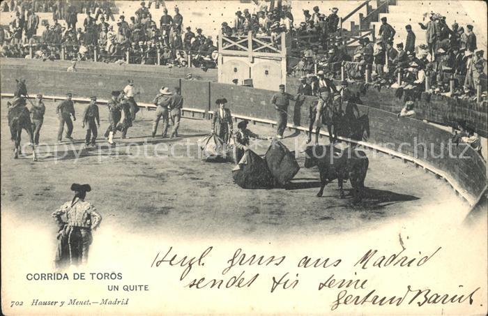 Stierkampf Corrida de Toros Un Quite Hauser y Menet Verlag Nr. 702