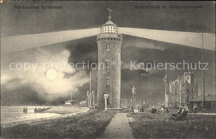 Leuchtturm Lighthouse Cuxhaven Telegraphenamt