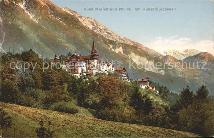 Hungerburg Innsbruck Hungerburgboden Hotel Mariabrunn