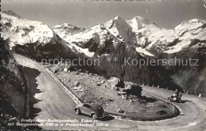 Grossglockner Hochalpenstrase Kehre 11 Sonnenwelleck Fuscherkarkopf