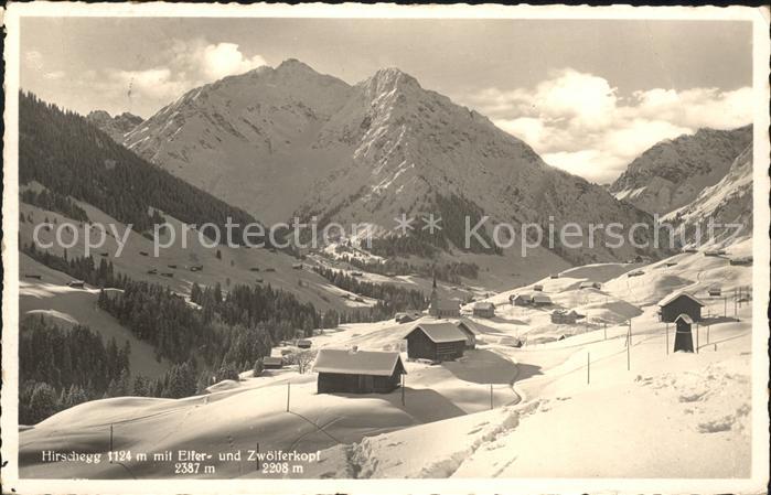 Hirschegg Kleinwalsertal Vorarlberg Elfer- und Zwoelferkopf