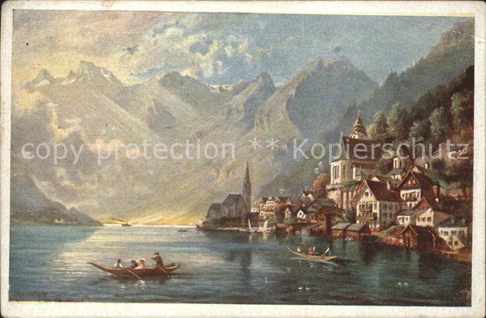 Hallstatt Austria Kuenstlerkarte Haidenthaler Nr. 13