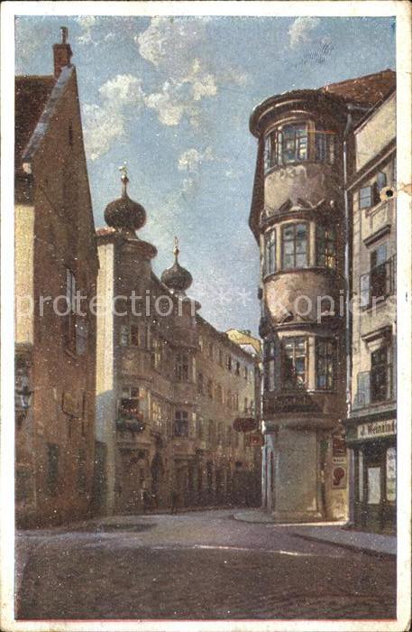 Linz Donau Altstadt Kuenstlerkarte