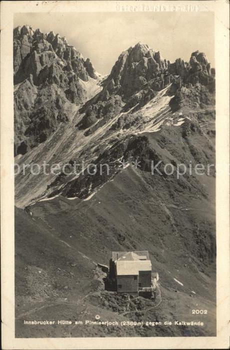 Innsbruckerhuette Pinniserjoch Kalkwaende