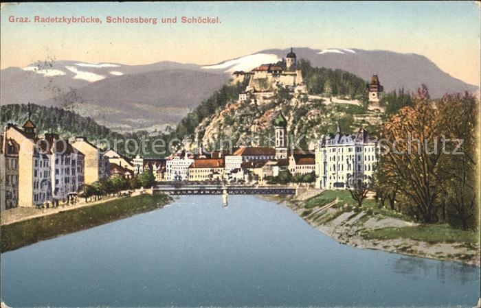 Graz Steiermark Radetzkybrücke Schlossberg Schöckel