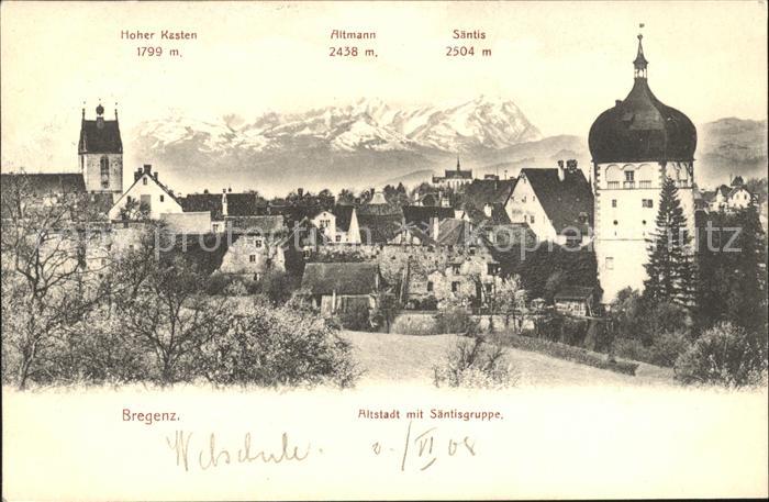 Bregenz Vorarlberg Altstadt Saentisgruppe Hoher Kasten Altmann