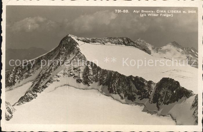 Cima Libera Wilder Freiger Alpi Breonie