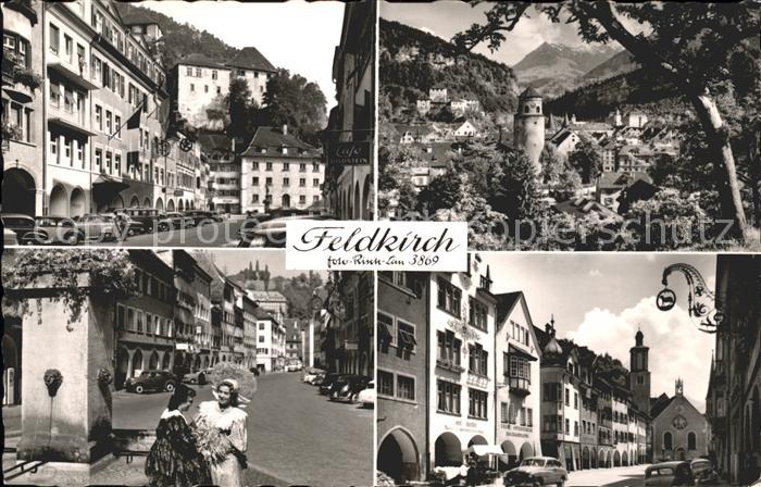 Feldkirch Vorarlberg Teilansichten Brunnen Burg