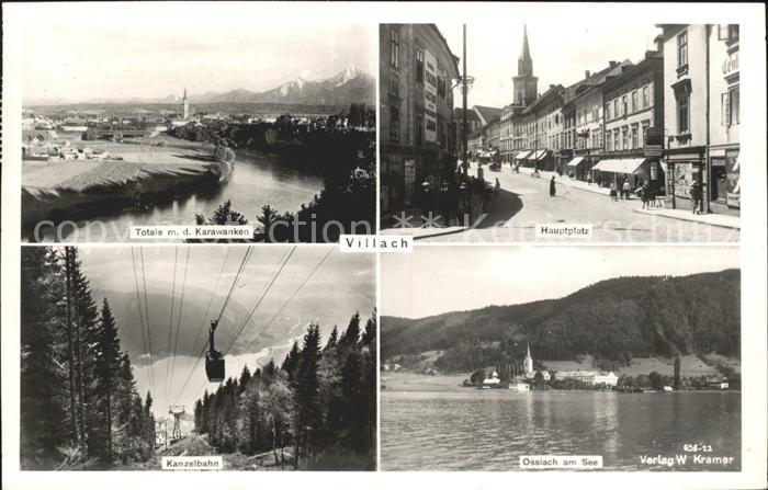 Villach Kaernten Karawanken Hauptplatz Ossiach am See Kanzelbahn