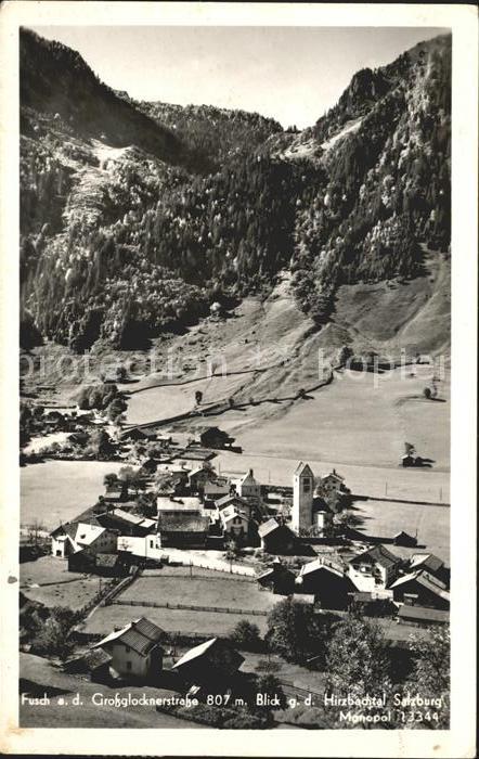 Fusch Grossglocknerstrasse Blick Hirzbachtal Salzburg