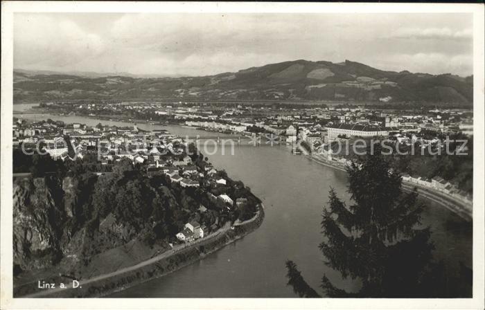Linz Donau Ortsansicht
