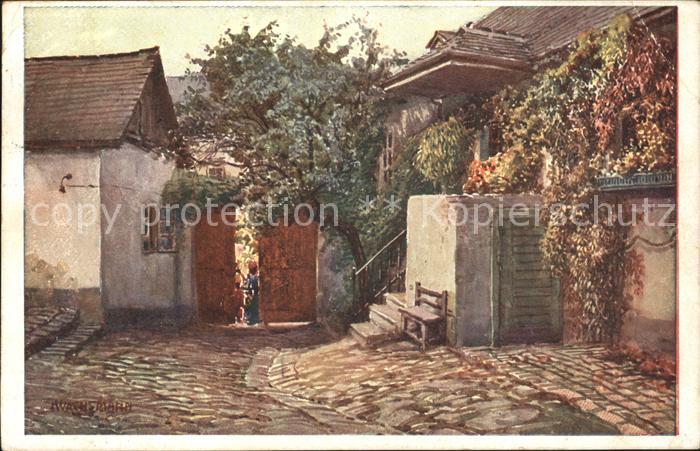 WIEN AT Nussdorf Welserhof Kuenstlerkarte Wachsmann