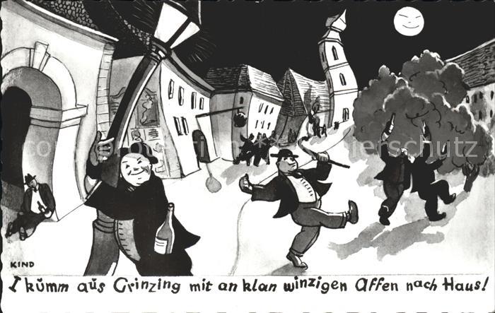 Grinzing Wien Alkohol Mond Strassenlaterne
