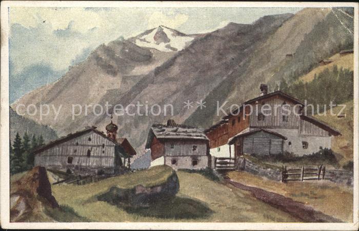Hall Tirol Voldertal Stiftsalm Originalgemaelde v. M. Grass-Cornet