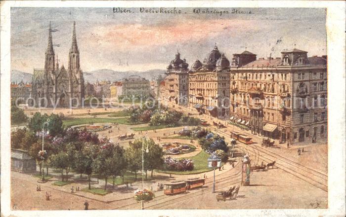 WIEN AT Votivkirche Waehringerstrasse Kuenstlerkarte