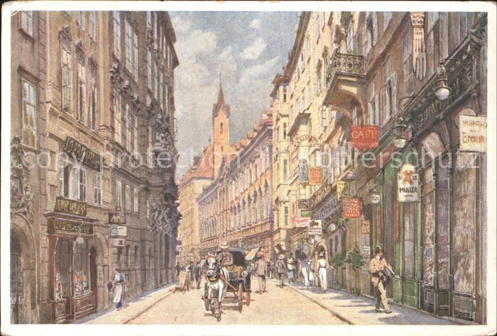 WIEN AT Singerstrasse Kuenstlerkarte Ludwig Hans Fischer