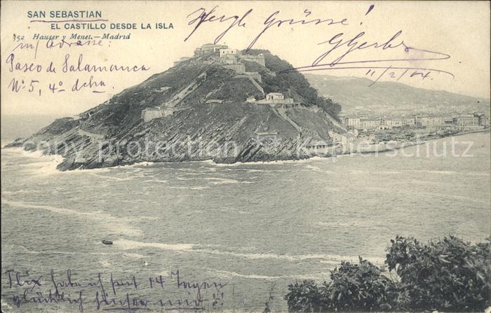 San Sebastian  Pais Vasco ES El Castillo desda la isla