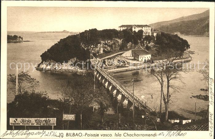 Bilbao Espana Paisaje vasco Isla Chacharramendi